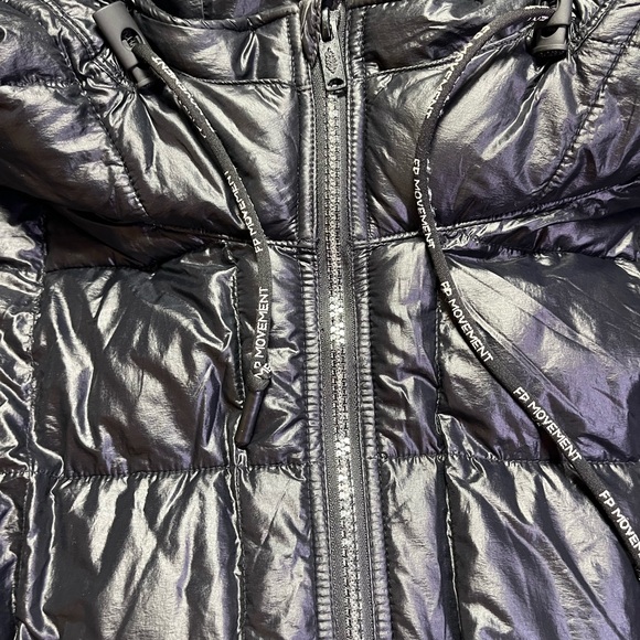 Free People Movement Black Patricia Packable Long Puffer Coat Jacket - L - EUC - Picture 6 of 15